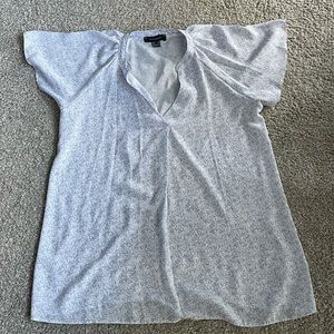 Blue Floral chiffon top